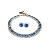 Pendientes y Conjunto de Collar de Piedras Preciosas Esmeralda Brillantes con Diamantes, Cadena de Clavícula de Lujo Ligero de Nicho, Conjunto de Joyería Estilo Palacio para Mujeres