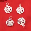 Plata Esterlina S925 Calabaza Mariposa Flor Xiangyun Anillo Corredizo Accesorios Retro Viejo DIY Hecho a Mano Material con Cuentas
