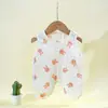 Faja de gasa para bebé con piernas, gasa de doble capa para bebé, ropa de verano para proteger la barriga, capa base, ropa para aire acondicionado, modelo nuevo
