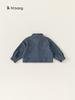 Roupa Infantil Youbao Jaqueta Jeans Infantil 2026 Nova Coleção Primavera e Outono Roupa de Primavera para Meninas Versão Coreana Top com Gola Reversível Cardigã para Meninas