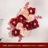 Decoração de Quarto de Casamento com Flores Plissadas Tridimensionais para a Parede de Fundo do Novo Quarto dos Noivos