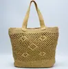 Bolso Nuevo de Paja Hueca para Mujer, Bolso Versátil Tejido a Mano, Bolso Tote de Hombro de Gran Capacidad, Bolso de Playa para Vacaciones en la Costa