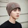 Gorro de Punto Forrado de Polar Transfronterizo con Protección para los Oídos para Ciclismo al Aire Libre, Esquí y Viajes en Ride-Hailing, Gorro de Punto Cálido para Hombre para Clima Frío