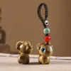 Sândalo Verde Doze Signos do Zodíaco Versão Desenho Animado Auspiciosa Pingente Chaveiro para Carro Corrente Universal para Celular