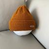 Sombrero coreano Ins con protección para las orejas de bebé Otoño e Invierno Algodón Puro Niña Bebé Etiqueta de Cuero Lana Gorro Cálido para Dedos del Pie Engrosado Sombrero para Niña