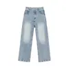 Nuevos Jeans de Estilo Americano Resistentes para Hombre 2026, Pantalones de Pierna Ancha Fluidos, Pantalones Largos Versátiles en Negro y Azul, En Stock