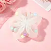 Tecido leve de malha com pompons, design de flor de cinco pétalas, organza, flor feita à mão, produto semiacabado para decoração DIY, acessório semiacabado