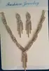 Conjunto de Joias Transfronteiriço, Colar com Pingente em Formato de Cruz, Brincos, Estilo Europeu e Americano de Luxo Leve, Corrente para Clavícula, Pulseira para Jantar de Noiva