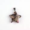 Colgante de Piedra Estrella Colorida Natural, Pentagrama de Piedras Preciosas de Colores, Amatista, Piedra del Cielo Estrellado, Collar de Joyería para Hacer Tú Mismo