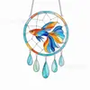 Apanhador de Sonhos DIY Transfronteiriço Pintado à Mão em Acrílico Ornamento Pendurado Educacional Infantil para Colorir Janela Pegador de Sol Pingente Decorativo