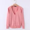 Fabricante 2024 Primavera & Outono Estilo Coreano Novas Malhas Malhas Femininas Cardigan Cachecol Manga Longa Gola V Curto Peça Externa