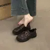 Zapatos de Cuero de Plataforma de Suela Gruesa Estilo Británico Más Vendidos Zapatos Individuales para Mujer Nuevo Estilo Otoño 2026 para Combinar con Faldas Mocasines Mary Janes