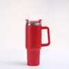 Copo Térmico Personalizado W para Viagem, 40oz, Grande Capacidade, com Alça, Porta-Copos de Carro, Dupla Camada de Aço Inoxidável, Copo de Gelo com Canudo