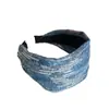 2025 Nueva Diadema de Color Denim Accesorios Coreanos para el Cabello Diadema Ultrancha con Lentejuelas Diadema Super Brillante Pasador Nueva Moda