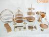 Estante de exhibición para mesa de postres, adornos para pasteles, estante de múltiples capas estilo europeo para té de la tarde, bandeja para refrigerios de tres capas, mesa para comidas frías