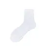 Calcetines de baloncesto altos estilo americano para hombre hasta la pantorrilla transfronterizos, calcetines deportivos para correr con base de rizo engrosada, color liso, blanco y negro, adecuados para parejas