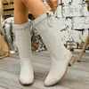 Otoño 2026 Nueva Llegada Comercio Exterior Tallas Grandes para Mujer Casual Cómodo Estilo Europeo Americano Moda Ropa Exterior Botas Talla Única