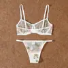 Anillo de Acero de Tres Puntos Malla Bordado Transparente Listo para Usar Una Pieza Envío Directo Tentación Sexy Medianoche Amazon Ropa Interior Sexy