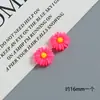Acessórios de Resina Flor Margarida Colorida Pequena DIY Cola de Creme Capa de Celular Ímã de Geladeira Furo Fivela de Sapato Acessórios para Cabelo