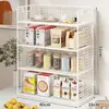 Prateleira de armazenamento para mesa, organizador de lanches, organizador multifuncional para mesa de jantar, aparador de cozinha, porta-copos com camadas