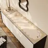 Tapete para Aparador, Tapete Protetor para Rack de TV, Estilo Simples e Sofisticado, Toalha de Mesa de Couro para Hall de Entrada, Tapete Impermeável e Resistente a Manchas para Bancada