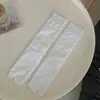 Meias de Dois Dedos para Mulheres, Estilo Japonês, Cor Sólida Simples, Listras Verticais, Meias de Cano Médio com Dedos Separados, Meias para Chinelo
