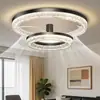 Nueva luz ventilador para la sala de estar, ventilador y luminaria integrados, lámpara de techo moderna minimalista de lujo ligero, luz de alta gama para dormitorio y comedor