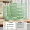 Estante de Escritorio Portadocumentos de Escritorio Estante Metálico para Archivos Suministros de Oficina Caja de Almacenamiento de Archivos Escritorio Libro