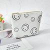 Bolsa de Maquillaje con Forma de Empanada de PU para Mujer 2025 Nuevo Rostro Sonriente Pequeña de Cuero Portátil Neceser Bolsa de Almacenamiento Cosmético