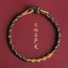 Pulsera de la Montaña Putuo con los Doce Signos del Zodíaco, Pulsera Tejida a Mano con Hilo Rojo para Parejas para el Año del Zodíaco, Nuevo Estilo Chino Cuerda de Cinco Colores