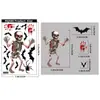 Decorações de Festa de Halloween Criativas Esqueleto de Terror Morcego Adesivos Estáticos Abóbora Marca de Mão com Sangue Aranha Adesivos para Vidro