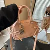 Bolsa Boston para Mujer 2025 Nuevo Estilo Simple y Versátil Nicho Bolso Cruzado con Lazo Bolso de Hombro Casual Bolso de Bowling