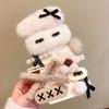 Accesorios para el cabello para niños, horquillas de café con leche, otoño e invierno, nuevo estilo, horquillas de felpa sin pelo para niñas, lindas horquillas laterales con clip para bebés.