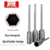 Manga de aprofundamento 150 soquete hexagonal longo soquete furadeira elétrica hexagonal chave elétrica soquete hexagonal soquete hexagonal