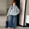 Chaqueta sudadera con capucha para niñas, nuevo estilo primavera y otoño, cárdigan casual con cremallera para niñas de secundaria, top de moda