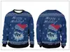 Sudadera con capucha temática navideña europea y americana con estampado digital 3D, disponible en fabricantes POD, corte holgado y con capucha