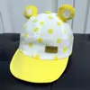 Nuevo sombrero infantil de primavera 2024 oso de dibujos animados gorra de bebé lunares de bebé sombrero de sol de borde suave