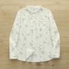 Camisa Casual de Moda Versátil Estampada para Mujer, Manga Larga Adelgazante Holgada de Algodón, Primavera y Otoño 2026