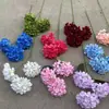 Flor Artificial para Boda Hortensia Individual Flor para Salón de Bodas Cascada Mar de Flores Paisajismo Económico Hortensia tipo Paleta