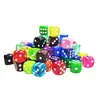 Especial Fronteiriço Dados coloridos de 16mm acrílico transparentes pontos arredondados peneira xadrez e cartas suprimentos de entretenimento