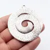 70x62mm 23g Prata Antiga Venda Quente Transfronteiriça Pequenos Acessórios de Pingente Redemoinho Pontilhado Pingente Grande