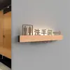 Señal de Baño Tridimensional Madera Maciza Luminosa Identificador de Baño para Hombre y Mujer Señal de WC Público