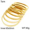 Anillo liso de moda clásica pulsera lisa de acero inoxidable oro de 18k pulsera pulida multicapa pulsera diaria de acero de titanio