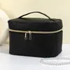 Bolsa de Cosméticos Sencilla con Patrón de Cocodrilo para Mujer, Bolsa de Almacenamiento Grande de Alta Gama, Neceser Portátil Impermeable para Viajes