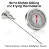 Termômetro para Fritura Profunda para Cozinhar - Termômetro de Aço Inoxidável para Doces e Óleo com Clipe, Medidor de Temperatura Analógico de Alta Precisão para Fritar, Assar, Fazer Doces, Cozinhar Carnes e Xaropes - Aço Inoxidável 304