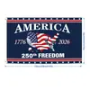 Bandera Americana Conmemorativa Transfronteriza del 250º Aniversario Venta al por Mayor Diseño de Atmósfera de Patio Decoración Patriótica Bandera para Jardín Exterior