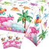 Zb209 Dinosaurio Rosa de Amazon 130*220cm Evento de Fiesta Mantel Desechable Mantel de Mesa para Fiesta Pe