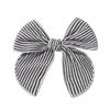 Horquilla de Cola de Milano de Tela de Algodón y Lino a Cuadros Estilo Academia Retro, Nuevo Accesorio para el Cabello Infantil de Muelle de Arco Europeo y Americano 4377