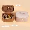Amazon para bolsa de aseo cuero PU almacenamiento de maquillaje gran capacidad bolsa cosmética multifuncional sentido avanzado fábrica de equipaje