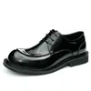 [Preventa No disponible] Zapatos Casuales de Negocios para Hombre de Pie Ancho Estilo Británico Cara Brillante Cabeza Grande Capa Piel de Vaca Derby Juvenil